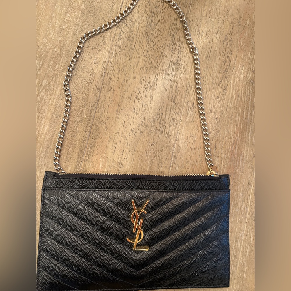 Authentic YSL crossbody or clutch gold hardware